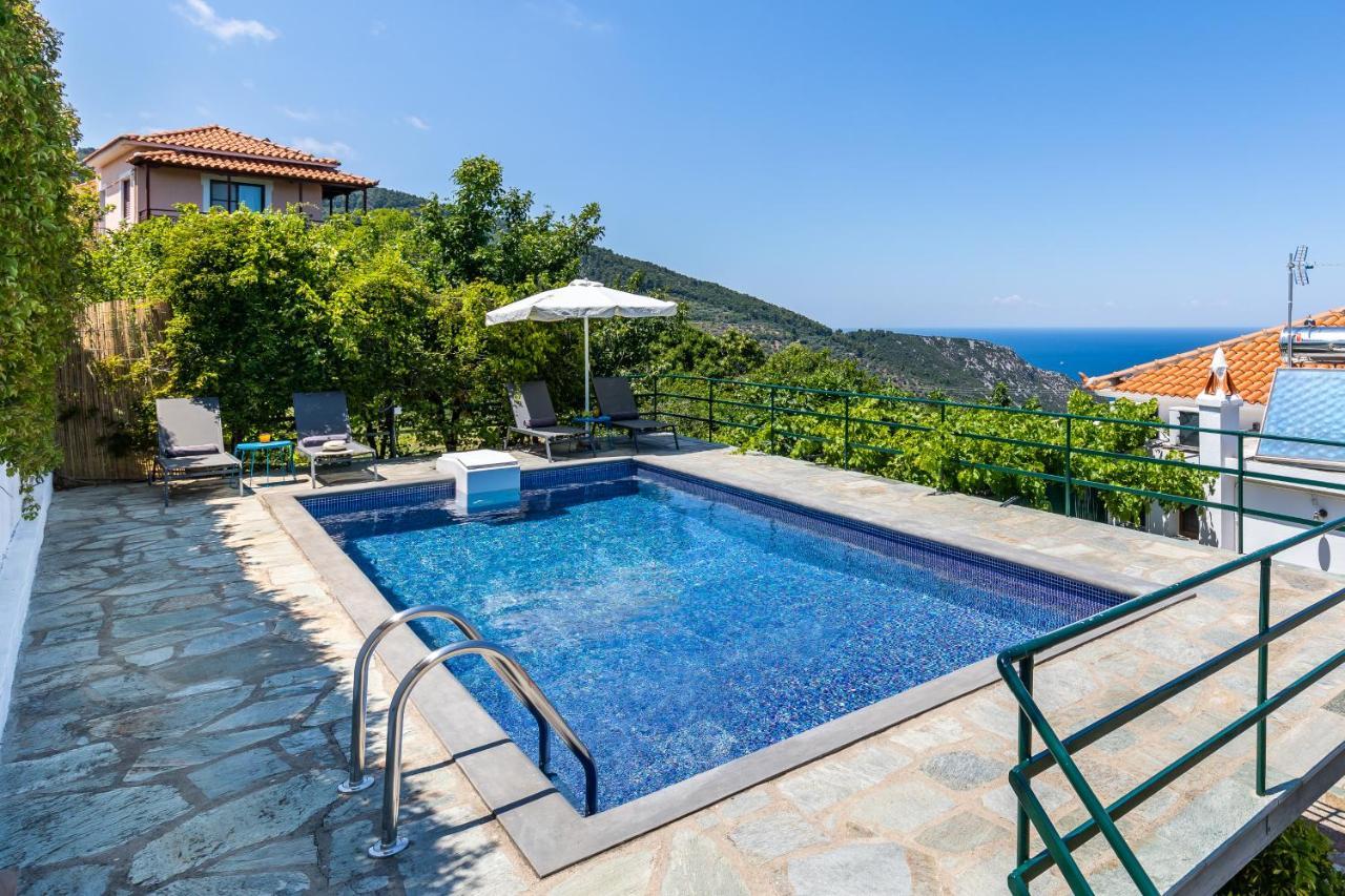 Villa Margini, Aegean Views , Pool Villa, Skopelos Exterior foto